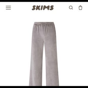 SKIMS wide leg velour lounge pant